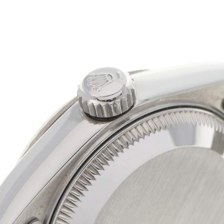 Pre Owned Rolex Pink 18K White Gold And Stainless Steel Datejust 69174 Women's Wristwatch 26 mm