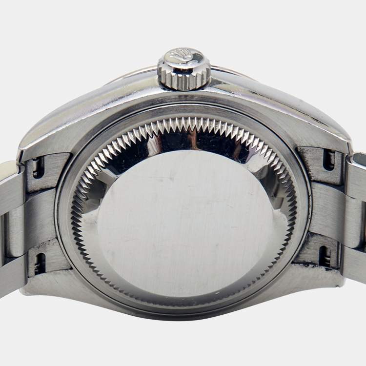 Pre Owned Rolex Pink 18K White Gold Oystersteel Datejust M279174-0018 Women's Wristwatch 28 mm