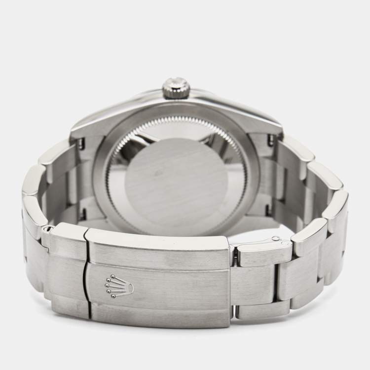 Pre Owned Rolex Silver Oystersteel Oyster Perpetual 124200-0001 Women's Wristwatch 34 mm