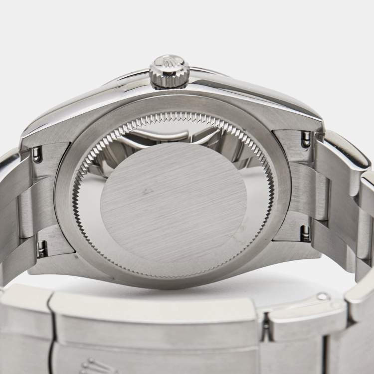Pre Owned Rolex Silver Oystersteel Oyster Perpetual 124200-0001 Women's Wristwatch 34 mm