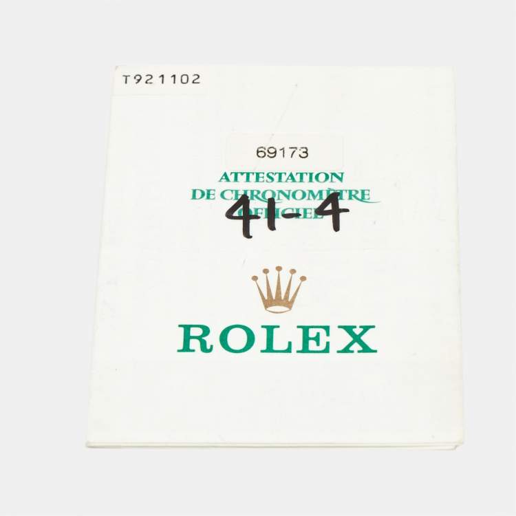 Pre Owned Rolex Ivory 18K Yellow Gold Stainless Steel Datejust 69173 Women's Wristwatch 26 mm