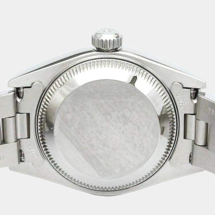 Pre Owned Rolex White Stainless Steel Oyster Perpetual Date 79190 Automatic Women's Wristwatch 25 mm