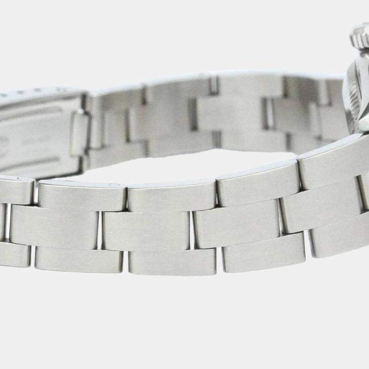 Pre Owned Rolex White Stainless Steel Oyster Perpetual Date 79190 Automatic Women's Wristwatch 25 mm