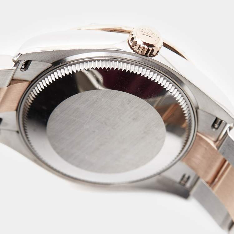 Pre Owned Rolex Chocolate 18K Everose Gold Oystersteel Diamond Datejust M278341RBR-0027 Women's Wristwatch 31 mm