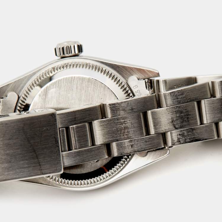 Pre Owned Rolex Salmon Stainless Steel Oyster Perpetual 67180 Automatic Women's Wristwatch 25 mm