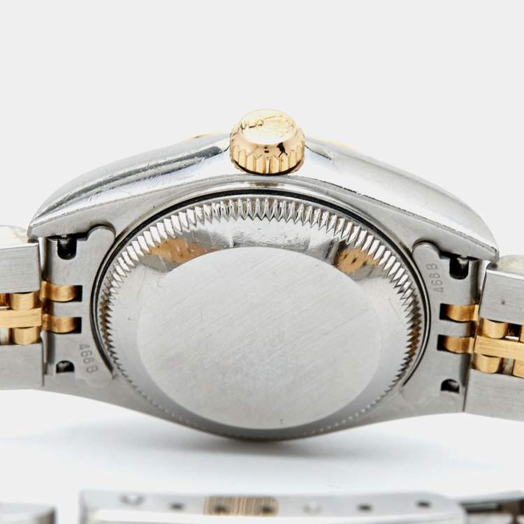 Pre Owned Rolex Ivory 18k Gold Stainless Steel 79173 Women's Wristwatch 26 mm