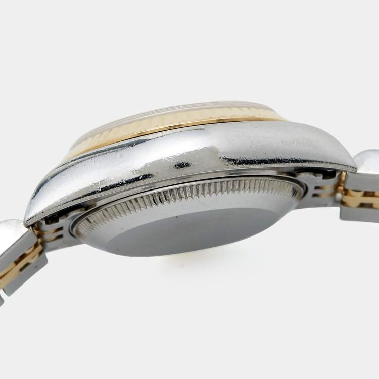 Pre Owned Rolex Ivory 18k Gold Stainless Steel 79173 Women's Wristwatch 26 mm