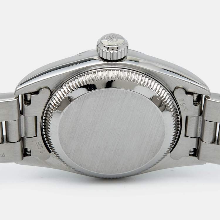 Pre Owned Rolex Salmon Stainless Steel Oyster Perpetual 67180 Automatic Women's Wristwatch 25 mm