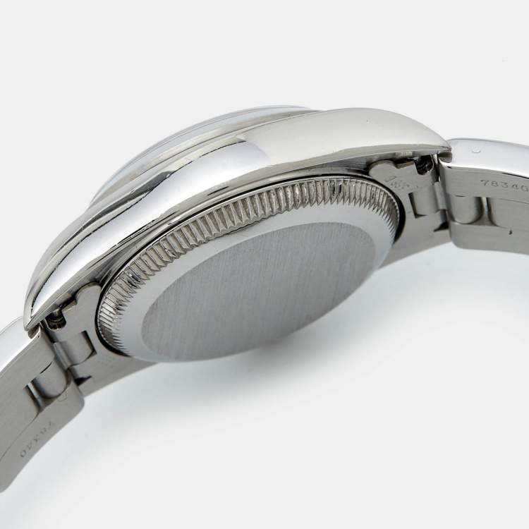 Pre Owned Rolex Salmon Stainless Steel Oyster Perpetual 67180 Automatic Women's Wristwatch 25 mm