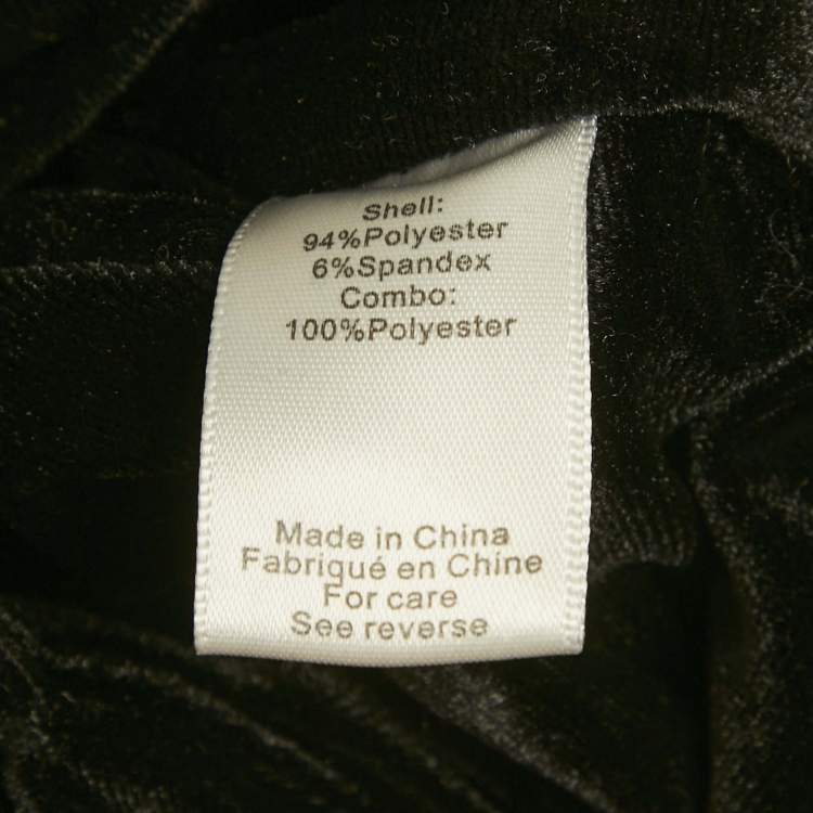 Pre Owned Ronny Kobo Black Velvet Bow Detail Top XS