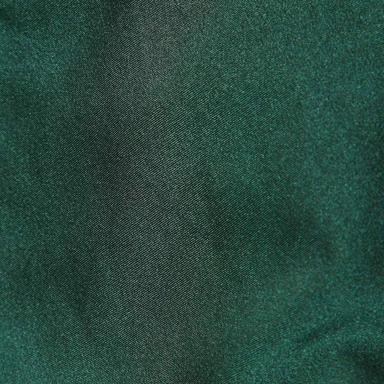 Pre Owned Ronny Kobo Green Nylon Plunge Neck Jumpsuit S