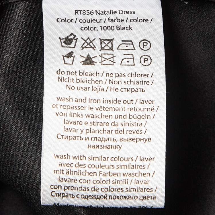 Pre Owned Rotate Birger Christensen Black Satin and Tulle Bow Detail Natalie Mini Dress S