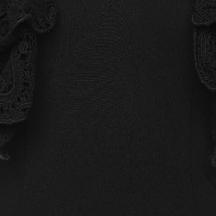 Pre Owned Rotate Birger Christensen Black Organic Cotton Carmen Mini Dress S