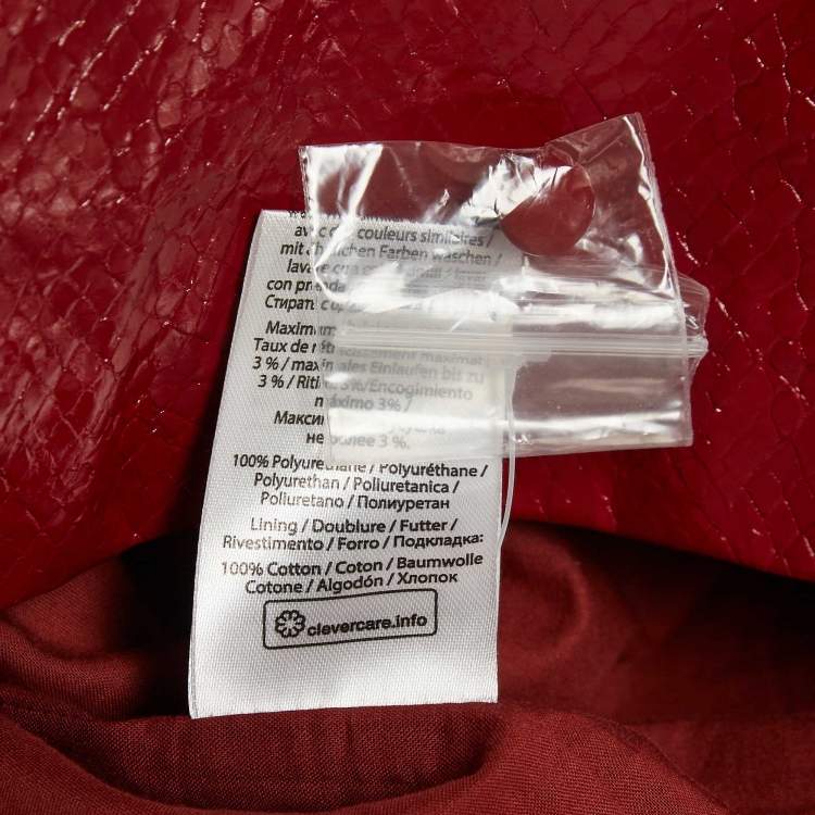 Pre Owned ROTATE Birger Christensen Tibetan Red Faux Leather Kim Mini Dress S