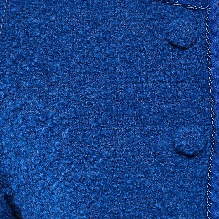 Pre Owned ROTATE BIRGER CHRISTENSEN Blue Tweed Lina Jacket and Skirt Set M/S
