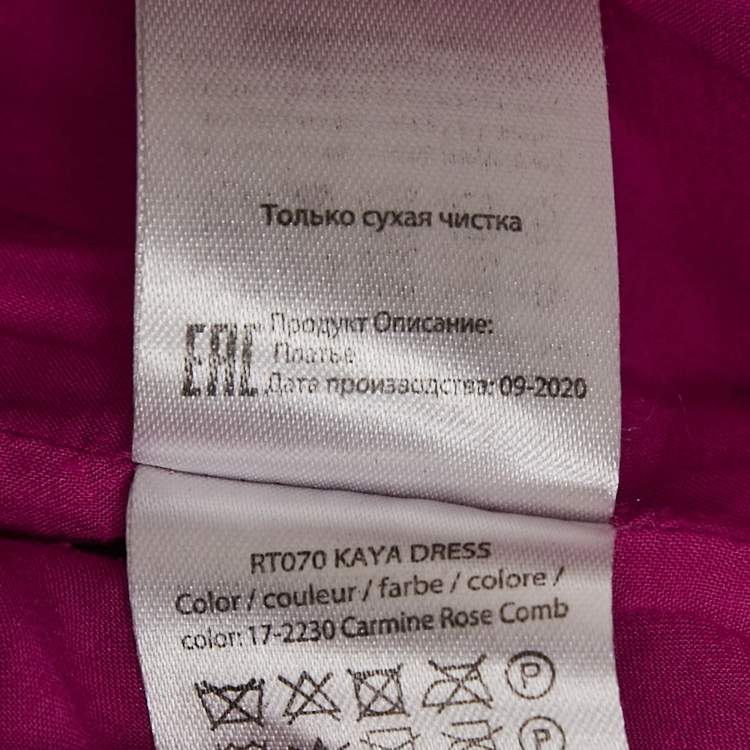 Pre Owned ROTATE Birger Christensen Pink Cut-Out Kaya Jacquard Mini Dress S