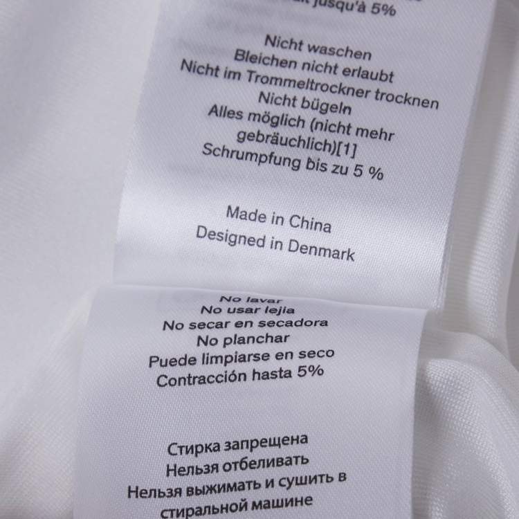 Pre Owned ROTATE White Sequin Lurex Jersey Detachable Cape Mini Dress M