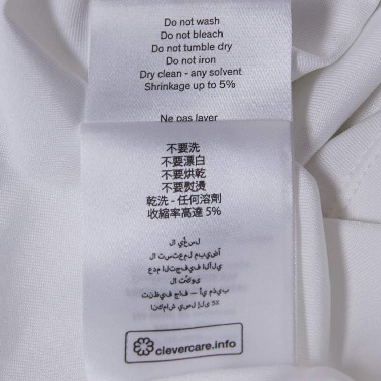 Pre Owned ROTATE White Sequin Lurex Jersey Detachable Cape Mini Dress M