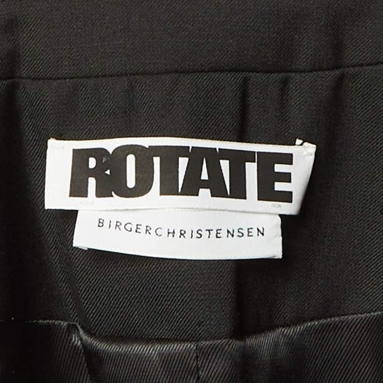 Pre Owned ROTATE Birger Christensen Black Wool Blend Mini Blazer Dress L
