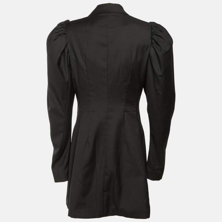 Pre Owned ROTATE Birger Christensen Black Wool Blend Mini Blazer Dress L