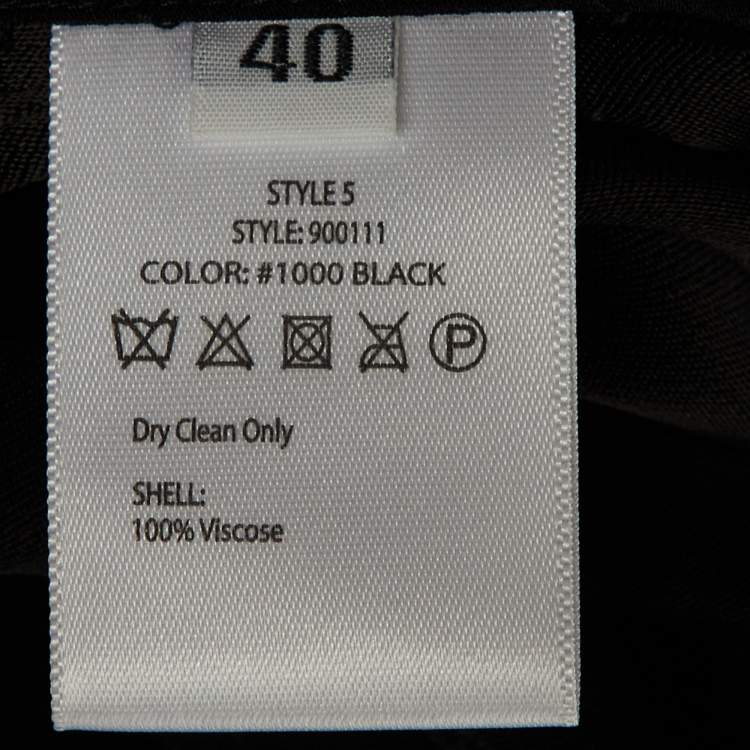 Pre Owned ROTATE BIRGER CHRISTENSEN Black Satin Wrap Around Maxi Dress M