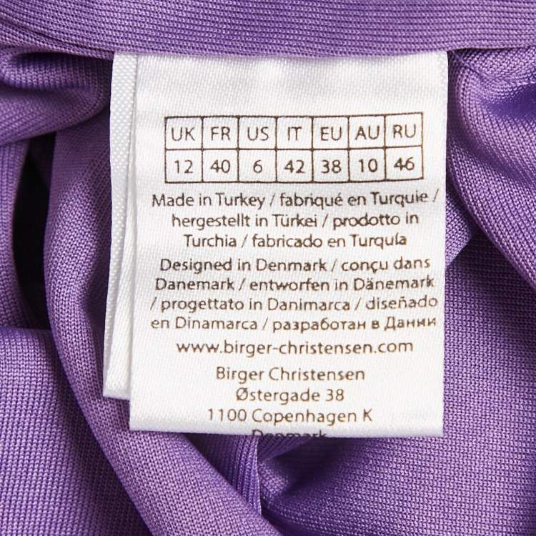 Pre Owned ROTATE Birger Christensen Purple Sequined Tulle Tasha Midi Skirt M