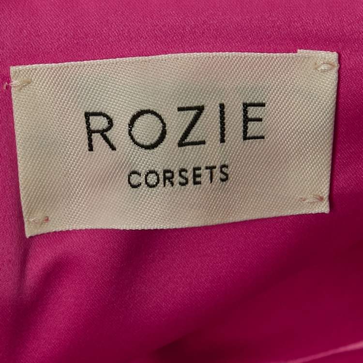 Pre Owned Rozie Corset Pink Pleated Off Shoulder Corset Top S 