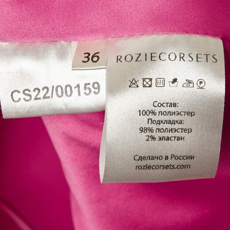 Pre Owned Rozie Corset Pink Pleated Off Shoulder Corset Top S 