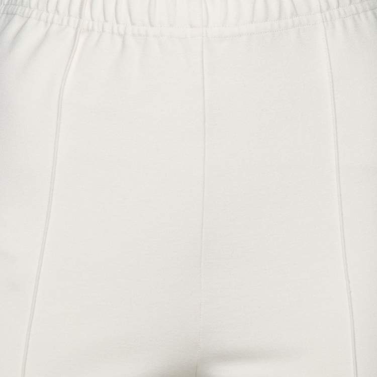 Pre Owned Sablyn Ivory Stretch Knit Flared Pants L