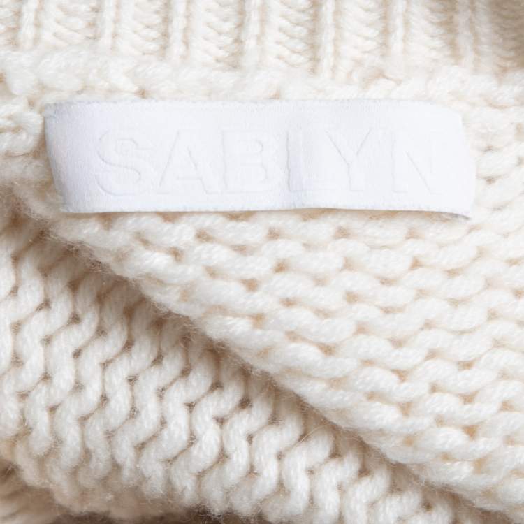 Pre Owned Sablyn Cream Cashmere Knitted Sweater XS