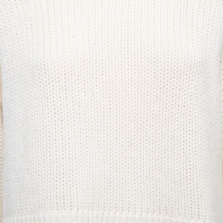 Pre Owned Sablyn Cream Cashmere Knitted Sweater XS