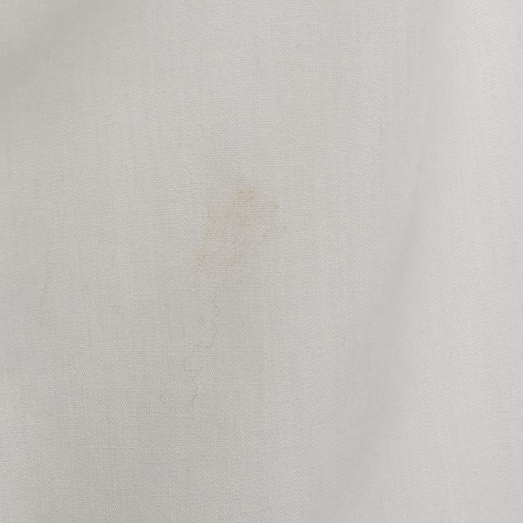 Pre Owned Sacai White Cotton Blend Button Front and Back Blouse XL