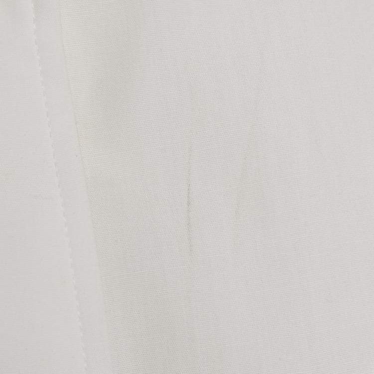 Pre Owned Sacai White Cotton Blend Button Front and Back Blouse XL