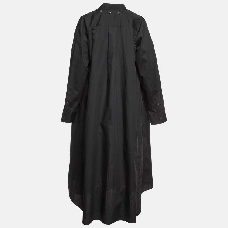 Pre Owned Sacai Black Cotton Oversized Shirt Dress L