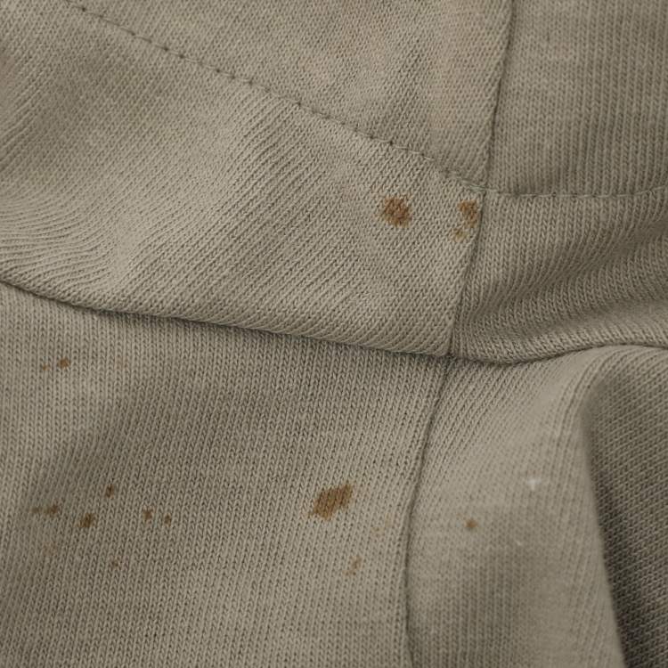 Pre Owned Sacai Green Jersey Drawstring Tops S