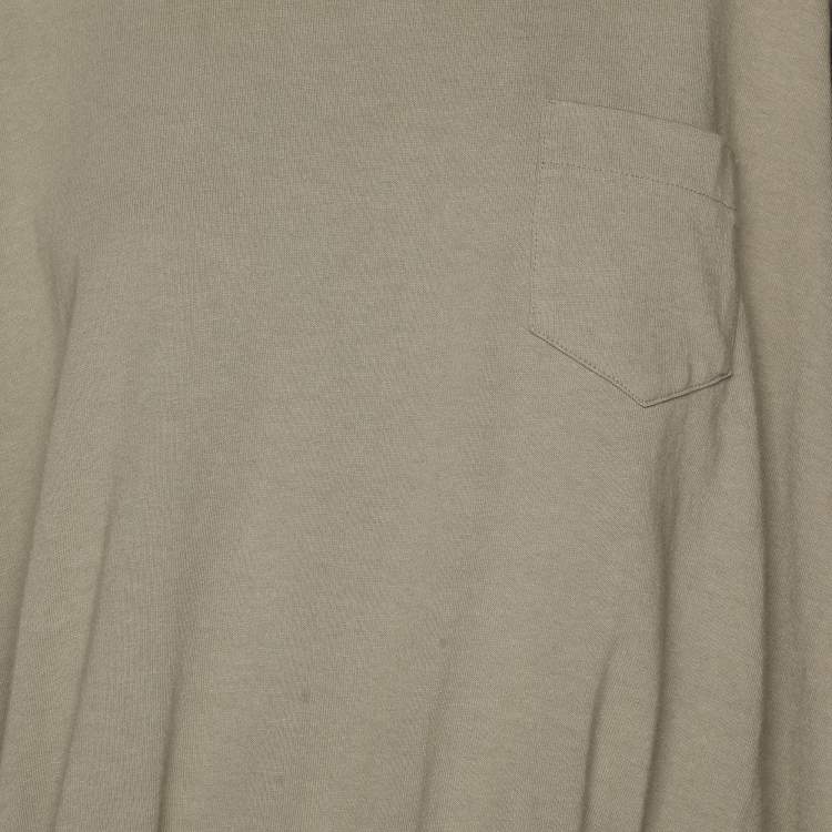 Pre Owned Sacai Green Jersey Drawstring Tops S