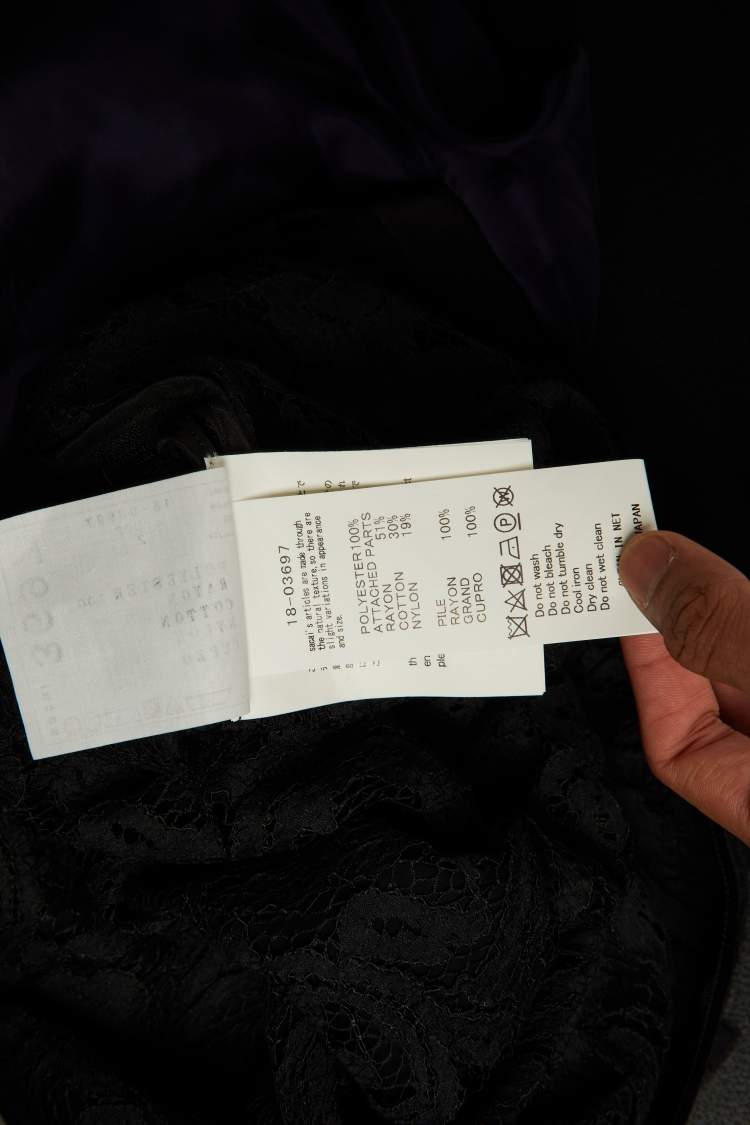 Pre Owned Sacai Black Lace & Tulle Overlay Midi Skirt M 