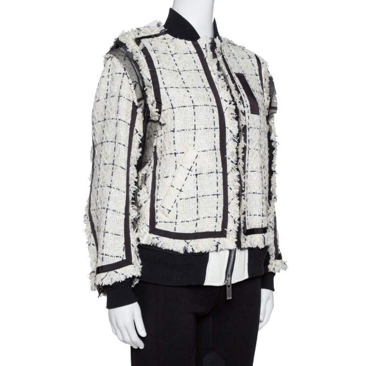 Tweed Jacket in White - Sacai