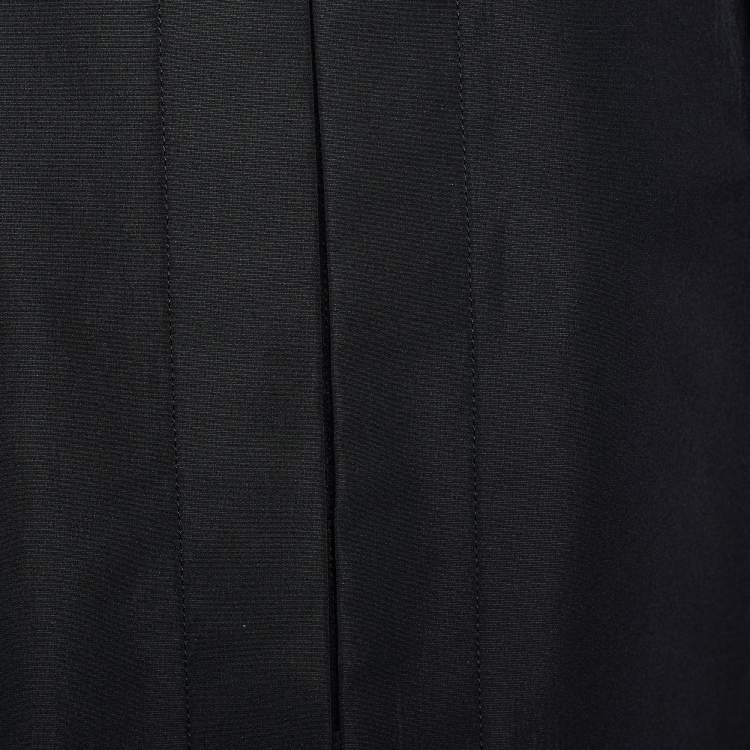 Pre Owned Sacai Black Synthetic Grommet Studded Belted Top S
