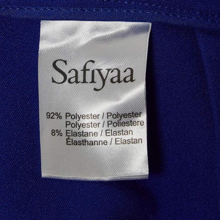 Pre Owned بنطلون سافيا أزرق بتمدد كريب واسع مقاس متوسط (ميديوم)