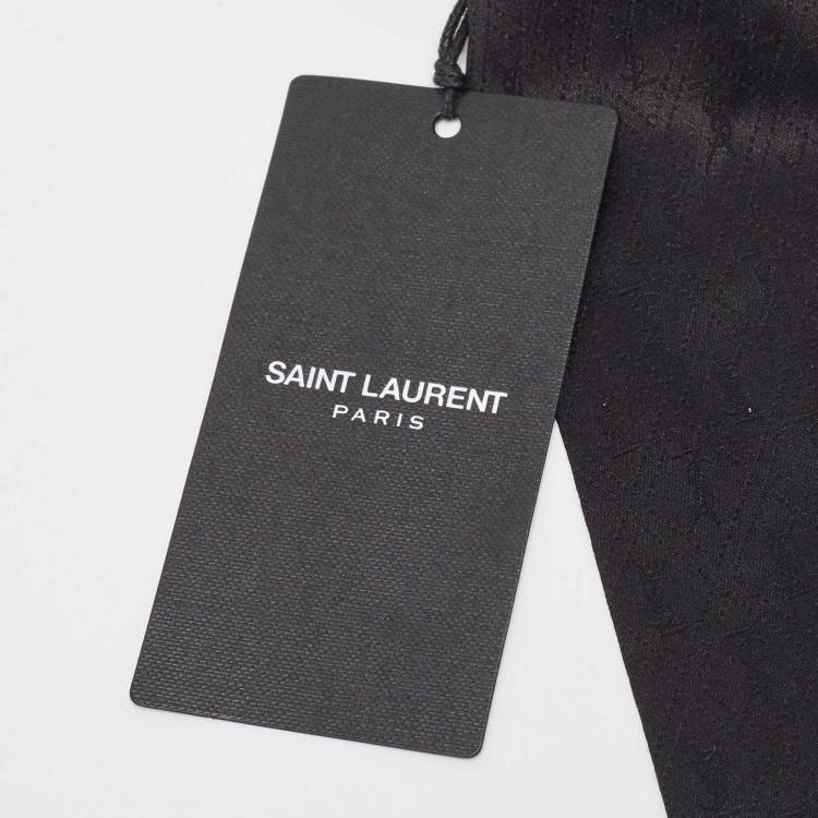 Pre Owned Saint Laurent Beige Scarf Detail Straw Visor Size 57