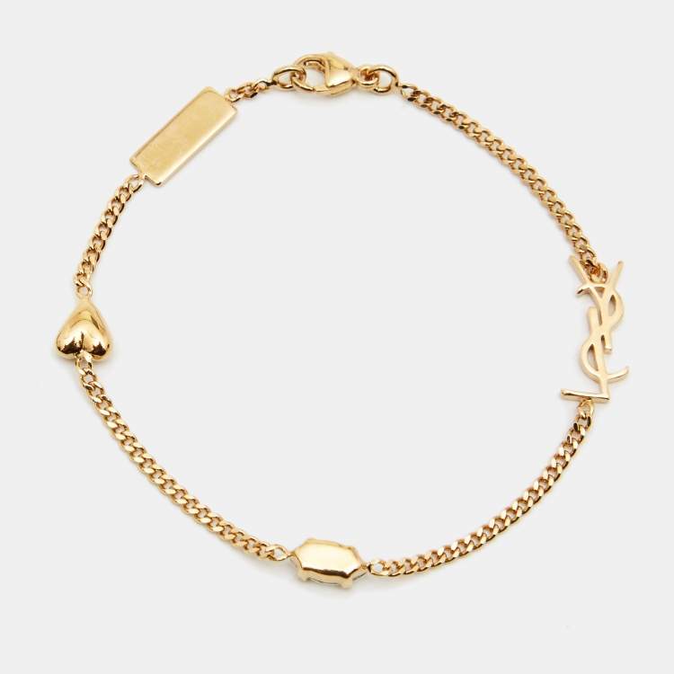 Saint Laurent Opyum Crystal Gold Tone Bracelet Saint Laurent Paris ...