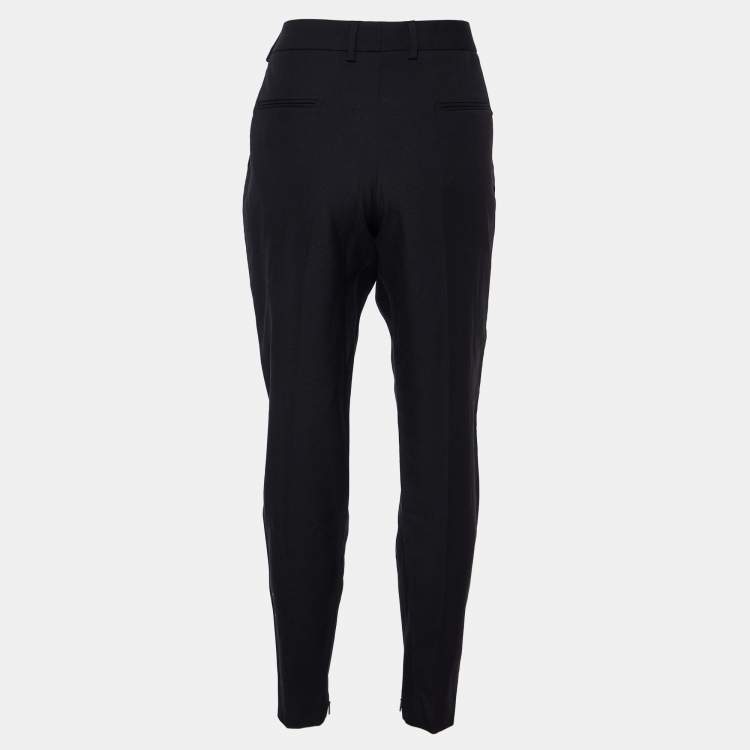 Pre Owned Saint Laurent Paris Black Cotton Trousers L