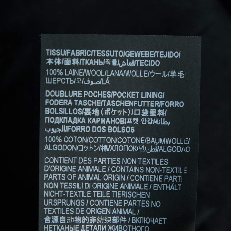 Pre Owned Saint Laurent Paris Black Cotton Trousers L