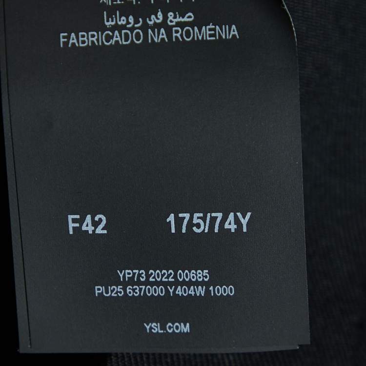 Pre Owned Saint Laurent Paris Black Cotton Trousers L