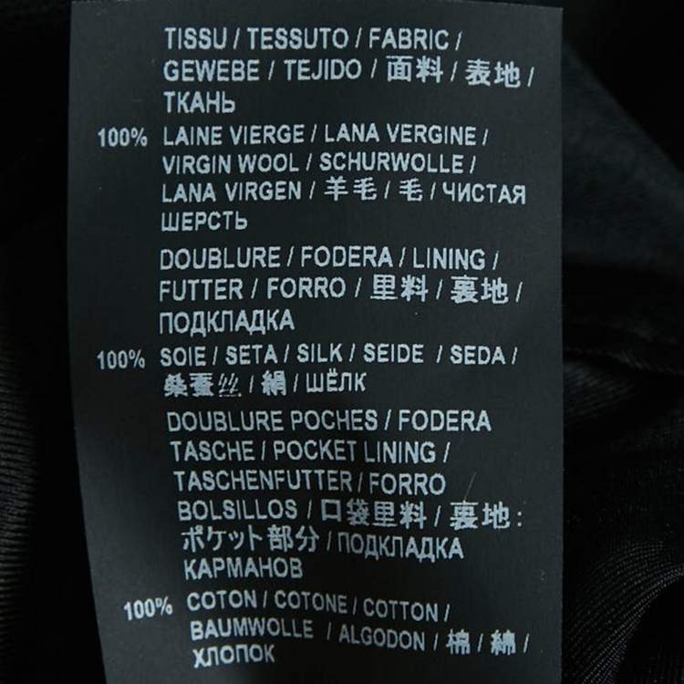 Pre Owned Saint Laurent Paris Black Wool Tailored Blazer M