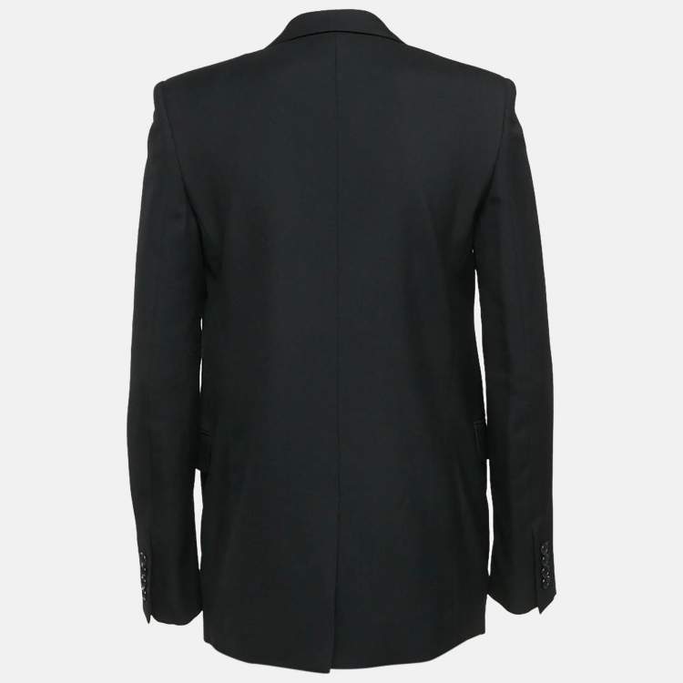 Pre Owned Saint Laurent Paris Black Wool Tailored Blazer M