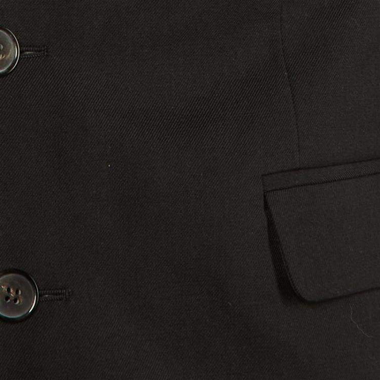 Pre Owned Saint Laurent Paris Black Wool Tailored Blazer L