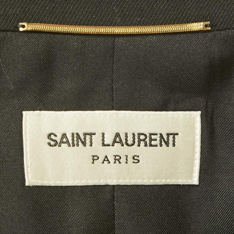 Pre Owned Saint Laurent Black Gabardine Tailored Blazer S