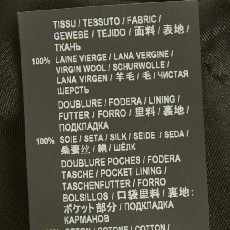 Pre Owned Saint Laurent Black Gabardine Tailored Blazer S